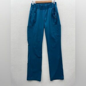 Iflex by Cherokee Women’s Small Tall Knit Waistband Scrub Pants Blue